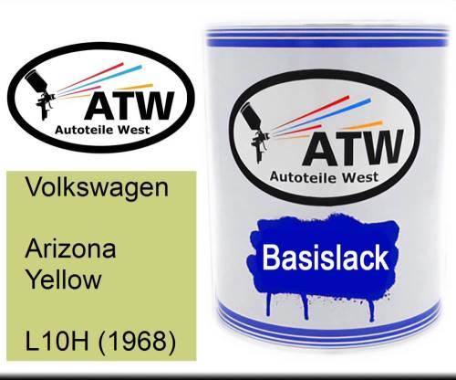 Volkswagen, Arizona Yellow, L10H (1968): 1L Lackdose, von ATW Autoteile West.